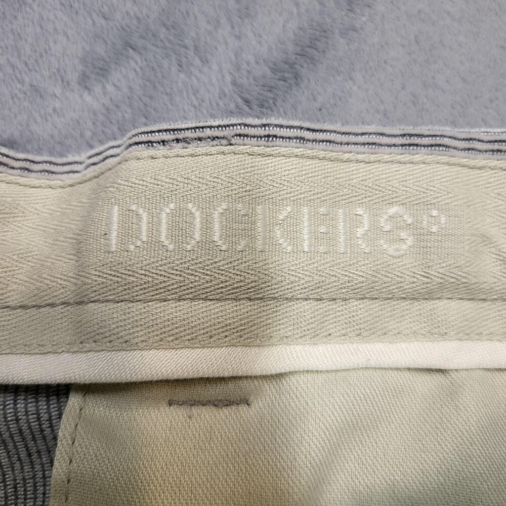 Vintage Dockers Pants Mens 32x32 Gray Corduroy Khakis Flat Front Straight Chino - Picture 3 of 12
